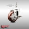 Service Caster 3 Inch 316SS Maroon Polyurethane Swivel 3/8 Inch Threaded Stem Caster with Brake SS316TS20S314-PPUB-MRN-TLB-381615 - alternate 1